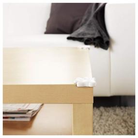 img 1 attached to 👶 IKEA Patrull Corner Bumper, White, Child Proof Corner Protector (White, 1)