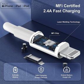 img 3 attached to 🔌 [Сертифицировано Apple MFi] Набор зарядного устройства Belcompany для iPhone - 2 шт. 3Ft кабель Lightning к USB для быстрой зарядки и передачи данных и 2 шт. USB настенное зарядное устройство - совместимо с iPhone 12/11/XS/XR/X 8 7/iPad/AirPods.