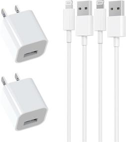 img 4 attached to 🔌 [Сертифицировано Apple MFi] Набор зарядного устройства Belcompany для iPhone - 2 шт. 3Ft кабель Lightning к USB для быстрой зарядки и передачи данных и 2 шт. USB настенное зарядное устройство - совместимо с iPhone 12/11/XS/XR/X 8 7/iPad/AirPods.