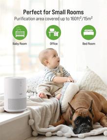 img 1 attached to 🌬️ California Available - TOPPIN TPAP002 HEPA Air Purifiers for Home with Fragrance Sponge UV Light, Eliminating Pollen Pet Hair Dander Smoke Dust Odors Airborne Contaminants for Bedroom, in White