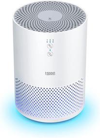 img 4 attached to 🌬️ California Available - TOPPIN TPAP002 HEPA Air Purifiers for Home with Fragrance Sponge UV Light, Eliminating Pollen Pet Hair Dander Smoke Dust Odors Airborne Contaminants for Bedroom, in White