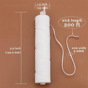 img 4 attached to 🕯️ 200ft Spool of EricX Light #27ply Braided Candle Wick with 200 Candle Wick Sustainer Tabs – 100% Cotton Wick for Candle Making