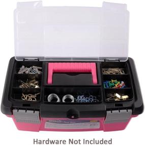 img 2 attached to 🔧 Versatile and Stylish Pink Stackable Tool Boxes with Top Compartment and Removable Trays - Apollo Tools DT5005P
