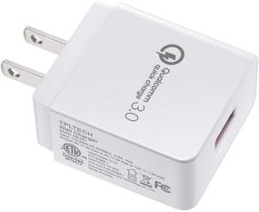 img 3 attached to ⚡ Efficient Fast Charger for LG G8 G8X G7 V35 V30S V35 V40 ThinQ, Stylo 5/4 | 18W Rapid Charger with USB C Cable