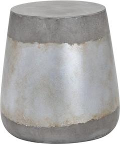 img 3 attached to 🌞 Stylish Sunpan Modern Aries Concrete Side Table with Silver Accents