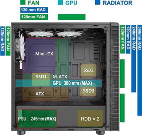 img 2 attached to Эффективное управление кабелями с корпусом MUSETEX ATX (G05N6 HW)