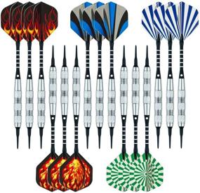 img 4 attached to 🎯 Wolftop Soft Tip Darts 17 Grams - Premium Plastic Tip Dart Set for Electronic Dart Board - Aluminum Shafts, Standard Flights and Extra Tips