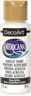 🎨 decoart americana warm white acrylic paint: 2-ounce bottle for fine craft and art projects logo