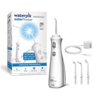 💦 waterpik cordless pearl: portable water flosser for teeth, gums, braces care and travel – ada accepted, wf-13 white logo