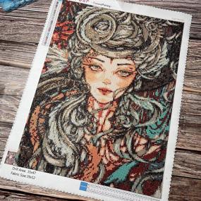 img 3 attached to 🎨 Exquisite LAN World Girl Art Cross Stitch with Staroar 5D Diamond Painting Kits - Full Drill Round Diamonds for Adults