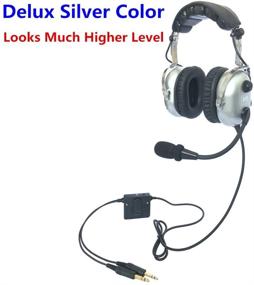 img 4 attached to 🎧 UFQ A28 Delux Silver Color: The Ultimate ANR Aviation Headset with Bose Grade Hi-Fi Sound, MP3 Input, and Free Headset Bag - Compare with Rugged Air RA950