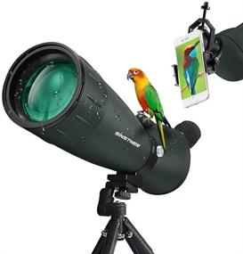 img 4 attached to 🔭 SINSTNER HD Spotting Scope: Zoom Scope with Cell Phone Adapter, Tripod, Carrying Bag - Perfect for Target Shooting, Stargazing, Bird Watching, Hunting