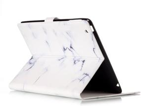 img 1 attached to 📱 White Marble iPad Case - Dteck(TM) Slim Flip PU Leather Wallet Case with Card Slots/Money Pouch, Kickstand & Magnetic Closure for Apple iPad 2 3 4, Full Body Protective Cover