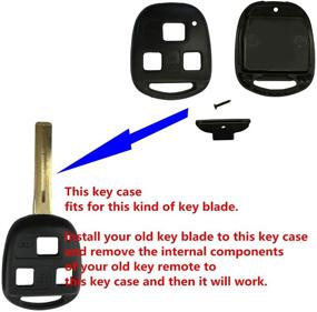img 2 attached to 🔑 Enhanced Lexus Key Fob Shell Case: Remote Car Key Replacement Cover with Casing, 3 Buttons - Includes Screwdriver