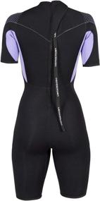 img 1 attached to 🩱 Henderson Thermoprene Pro Wetsuit for Women 3mm Shorty, Black - Back Zip