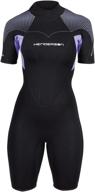 🩱 henderson thermoprene pro wetsuit for women 3mm shorty, black - back zip logo