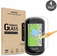 📱 pack of 4 tempered glass screen protectors for garmin oregon 600/650/750 gps - akwox 0.3mm 9h hard scratch-resistant" logo