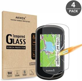 img 4 attached to 📱 Pack of 4 Tempered Glass Screen Protectors for Garmin Oregon 600/650/750 GPS - Akwox 0.3mm 9H Hard Scratch-Resistant"