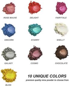 img 3 attached to 💫 FREEPLUS Pearlescent Effect Mica Pigment Powder - for Eyeshadow, Soap Making, Lipgloss, Body Shimmer, Bath Bomb Colorant, Epoxy Resin Dye