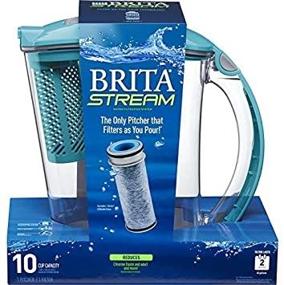 img 3 attached to 💧 Refreshing & Convenient: Brita Stream 10-cup Blue Water Pitcher for Crisp, Clean Water