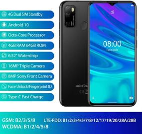 img 3 attached to Ulefone Note 9P 4G Unlocked Cell Phones - HD+ Waterdrop Screen, Triple Camera, Android 10, 4GB+64GB, 4500mAh Battery, Face Unlock, Black