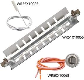 img 3 attached to Refrigerator Defrost Heater Kit AMI PARTS WR51X10055 with Temperature Sensor WR55X10025 and High Limit Thermostat WR50X10068 Replacement for General Electric