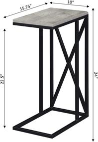 img 1 attached to 👍 Convenience Concepts Tucson C End Table Review: Faux Birch/Black Design Delivers Convenience and Style