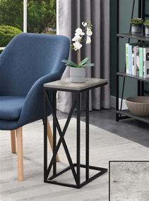 img 3 attached to 👍 Convenience Concepts Tucson C End Table Review: Faux Birch/Black Design Delivers Convenience and Style