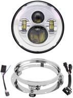 🏍️ комплект головного фонаря для мотоцикла dot - 7-дюймовые led-фары с крепежной скобой для touring street glide, road king, electra glide, ultra classic, fat boy, tri cvo, heritage softail, slim deluxe, ultra limited - хромовое покрытие логотип