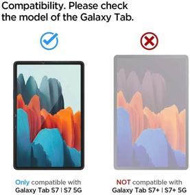 img 3 attached to Spigen Tempered Glass Screen Protector for Galaxy Tab S7 (11 inch) - 9H Hardness & Case-Friendly