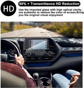 img 2 attached to Highlander 8 Inch Touchscreen Anti-Glare Tempered Glass Screen Protector for 2020-2021 Models - Scratch & Fingerprint Protection with Navigation Enhancement