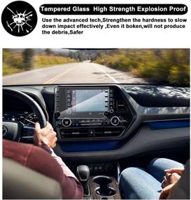 img 3 attached to Highlander 8 Inch Touchscreen Anti-Glare Tempered Glass Screen Protector for 2020-2021 Models - Scratch & Fingerprint Protection with Navigation Enhancement