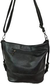 img 1 attached to Zzfab Skull Studded Cross Body Shoulder Bag Black - Trendsetting Fashion for Women