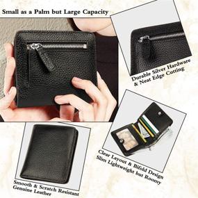 img 2 attached to AINIMOER Women's Handbags & Wallets: Leather Compact Design with RFID Blocking