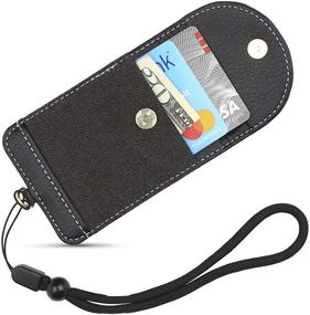 img 3 attached to 📱 Convenient Cell Phone Wallet: Stick-On Credit Card Holder with Wrist Strap, RFID Protection - Compatible with iPhone, Galaxy & Most Smartphones!