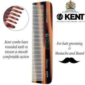 img 1 attached to 🔲 Handmade Fine Tooth Pocket Comb for Men - Kent A FOT Hair Comb Straightener for Everyday Grooming, Styling Hair, Mustache, and Beard. Use Dry or with Balms. Saw Cut and Hand Polished, Made in England