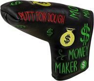 🏌️ foretra putt for dough - money maker black golf putter headcover with magnetic closure, premium pu leather for blade style putters логотип