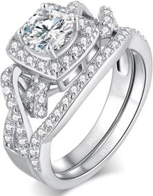 img 4 attached to MABELLA Infinity Sterling Zirconia Engagement