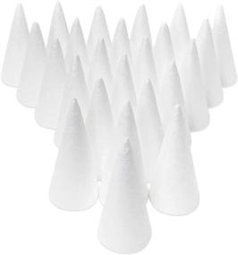 img 4 attached to Foam Cones Crafts White Pack Crafting