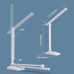 img 2 attached to 💡 DWEPTU Desk Lamp: Dimmable LED Table Lamp with Eye-Caring Technology, USB Charging Port, and Touch Control