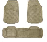 fh group f11307beige tan all season floor mat (full set semi-custom premium) logo