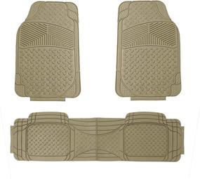 img 4 attached to FH Group F11307BEIGE Tan All Season Floor Mat (Full Set Semi-Custom Premium)