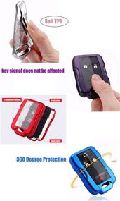 img 3 attached to Horande 360 Degree Protection Soft TPU Key Fob Cover Case Fit For 2015-2018 Chevy Silverado 1500 Tahoe Colorado Suburban 2019-2021 GMC Sierra Canyon SLT Smart Key (Purple)