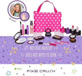 img 1 attached to 💄 Deluxe Children's Pretend Makeup by PixieCrush
