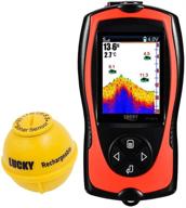 🎣 lucky portable fish finder transducer sonar sensor 147-feet depth lcd screen echo sounder fishfinder with fish attraction lamp for ice fishing and sea fishing logo