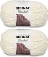 🧶 пряжа bernat blanket big ball (2 шарика): винтажный белый 161110-10006 - мягкая и уютная пряжа для рукоделия и вязания логотип