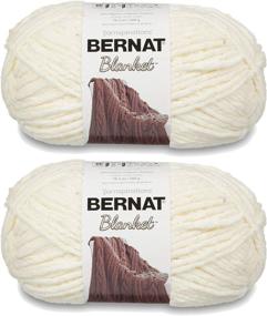 img 1 attached to 🧶 Bernat Blanket Big Ball Yarn (2-Pack): Vintage White 161110-10006 - Soft and Cozy Yarn for Crafting and Knitting
