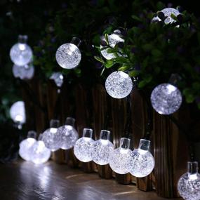 img 2 attached to 🌞 Lyhope Solar Outdoor String Lights: 35.6ft 60 LED Crystal Ball Waterproof Globe Lights for Garden, Patio, Yard - Cool White