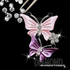 img 2 attached to 🦋✨ Dual Butterfly Diamond Rhinestone Car Air Fresheners: Stylish & Sparkly Vent Clips for Women