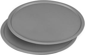 img 3 attached to G & S Metal Products Company OvenStuff Nonstick 12” Pizza Pan, 2-Piece Set, Gray - Perfect for Crispy Homemade Pizzas!